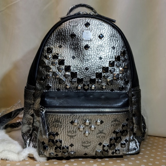 MCM Handbags - MCM Studded Metallic Backpack BNWT